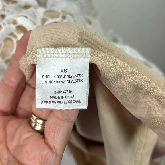 New nwt Romeo & Juliet Couture Canvas Lace Overlay Dress XS - Picture 10 of 12